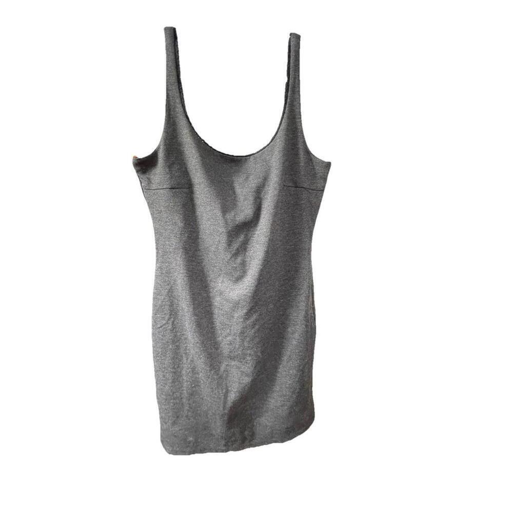 NWT Mango Basics Dress Womens Med (6) Gray Sleeveless Dress